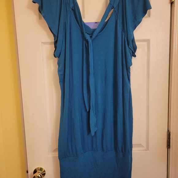 Ashley Stewart Flutter Sleeve Dress Size 3x - Picture 2 of 5